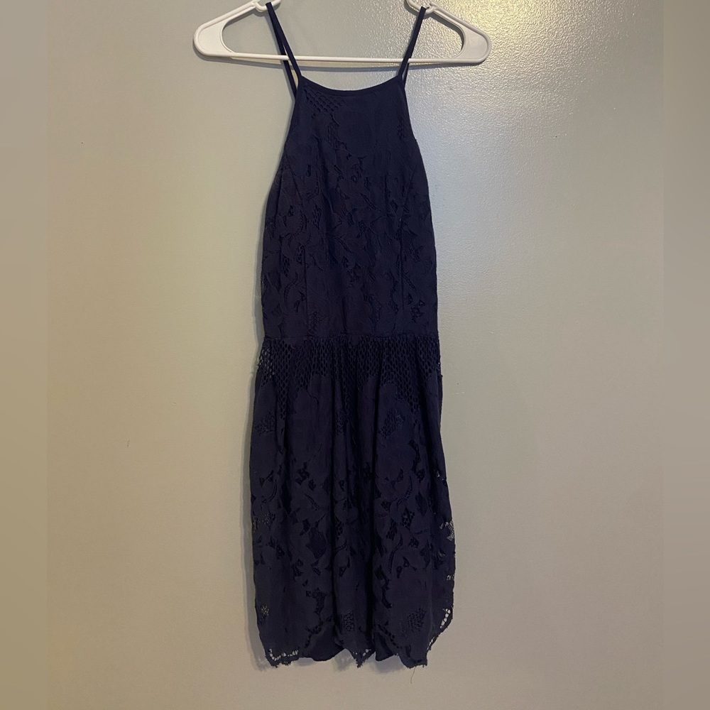 Altar’d State Dress Medium Lace Navy